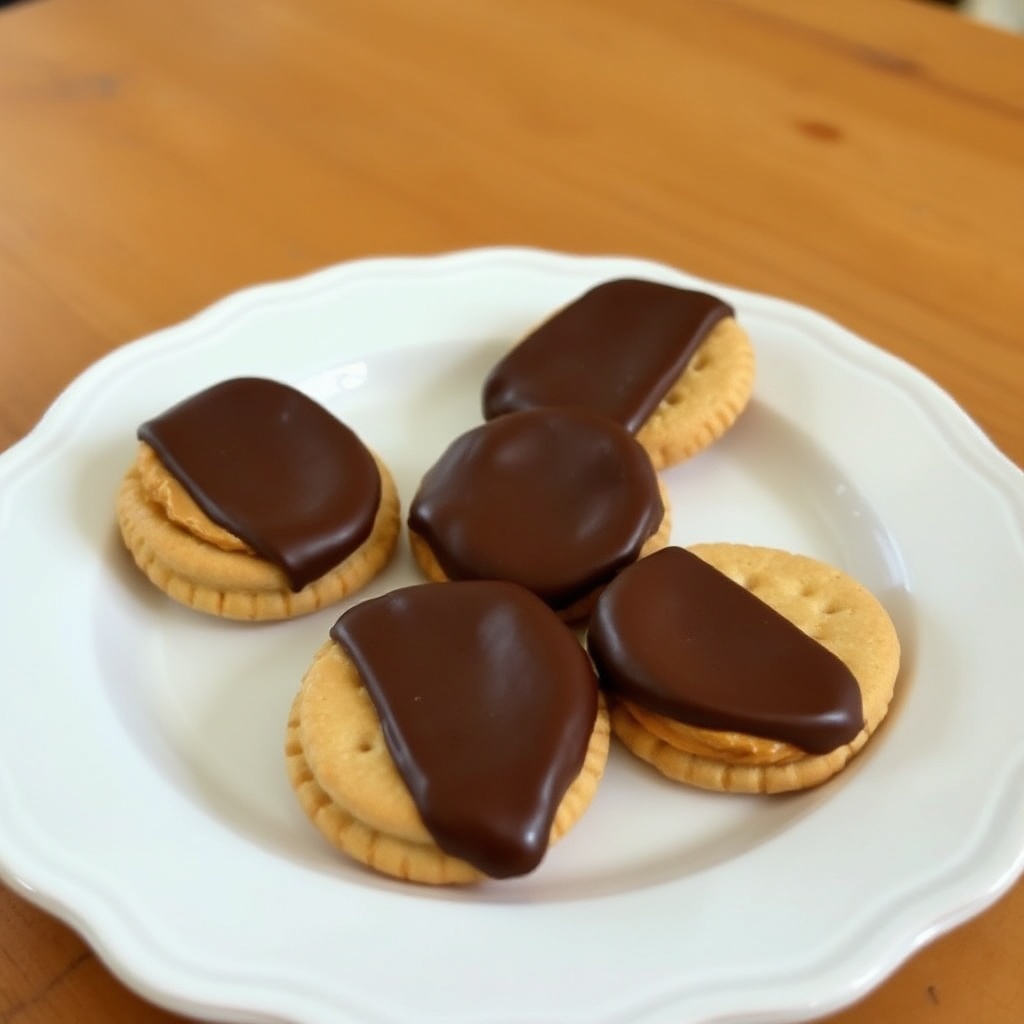 Chocolate-Dipped Peanut Butter Cracker Sandwiches