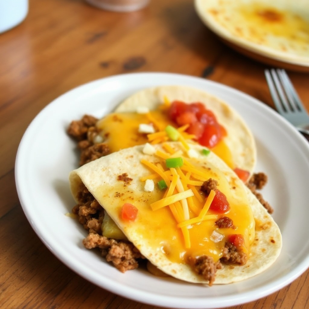 Tortillas Ripiene di Manzo e Formaggio