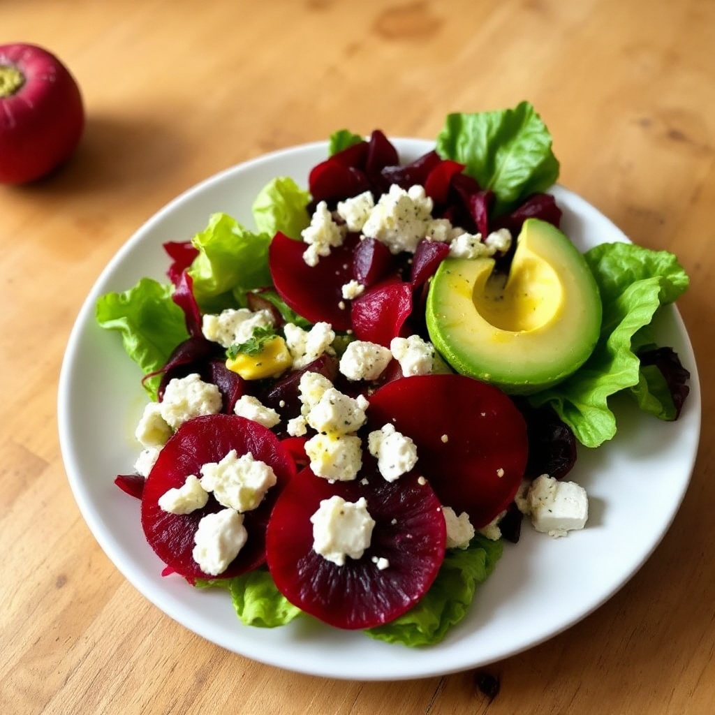 Vibrant Beet and Avocado Salad with Honey-Lime Dressing