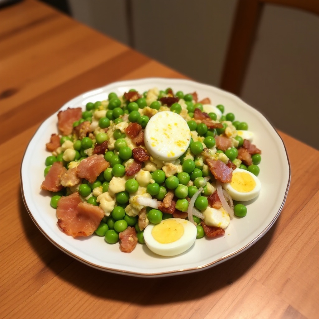 Creamy Bacon and Pea Salad