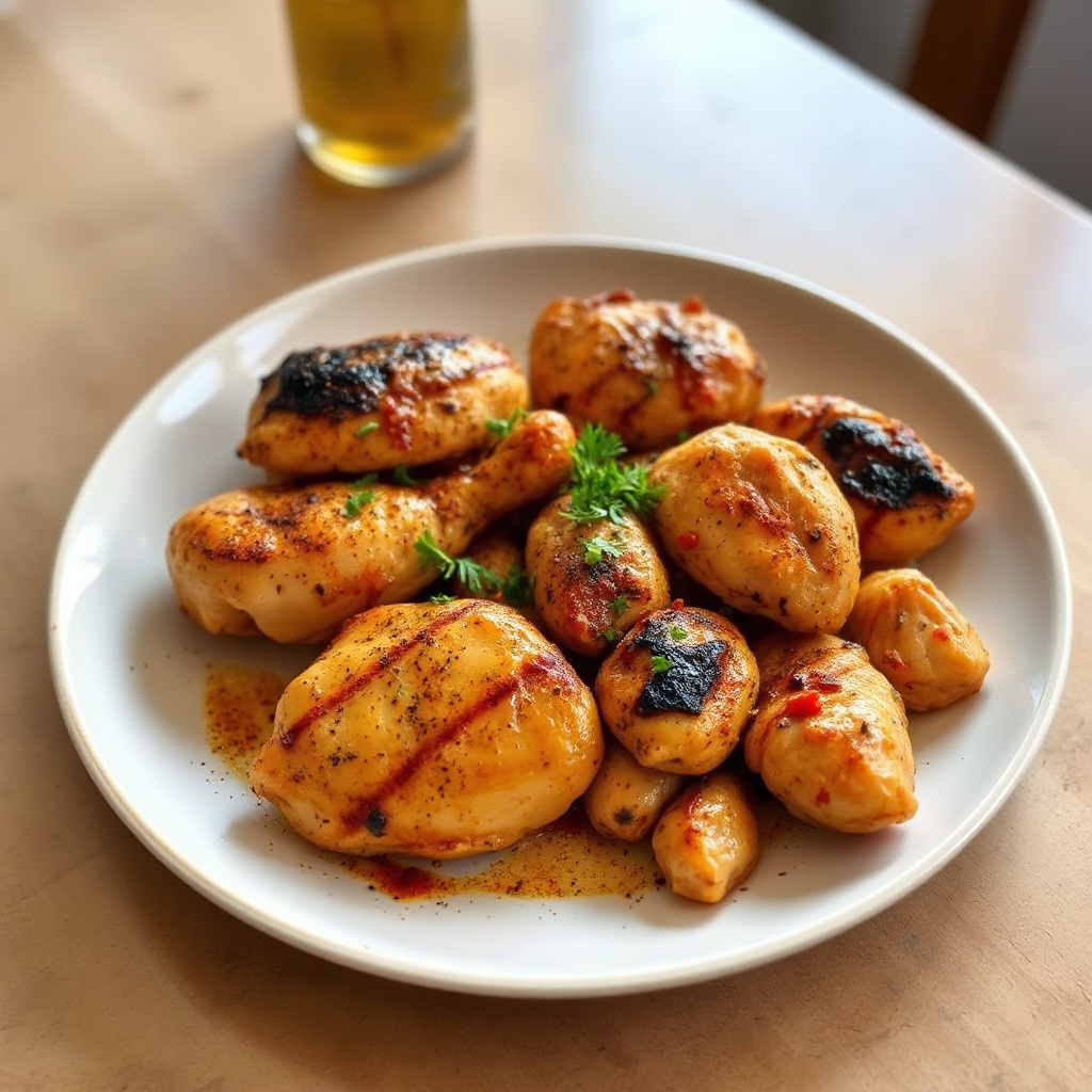 Gewürzter Gegrillter Hähnchen Genuss