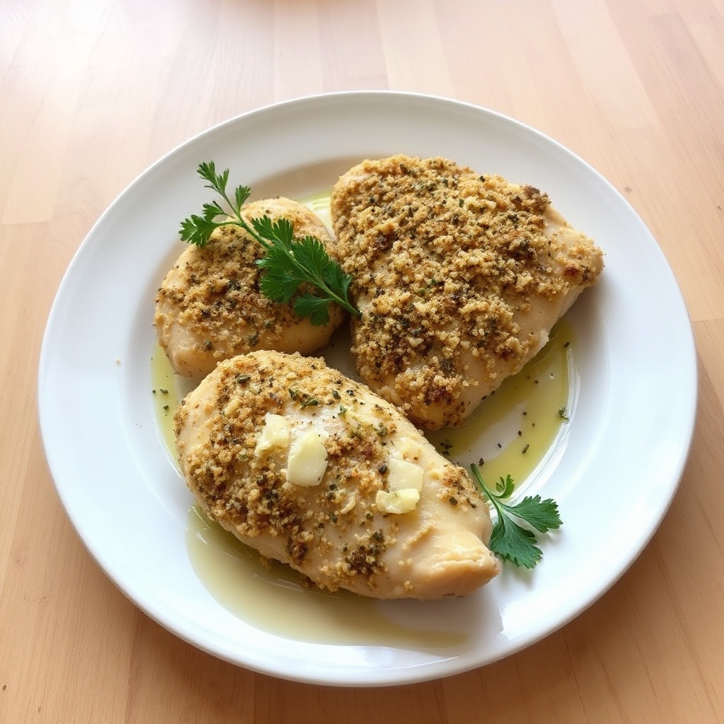 Pollo all'Aglio con Crosta di Erbe