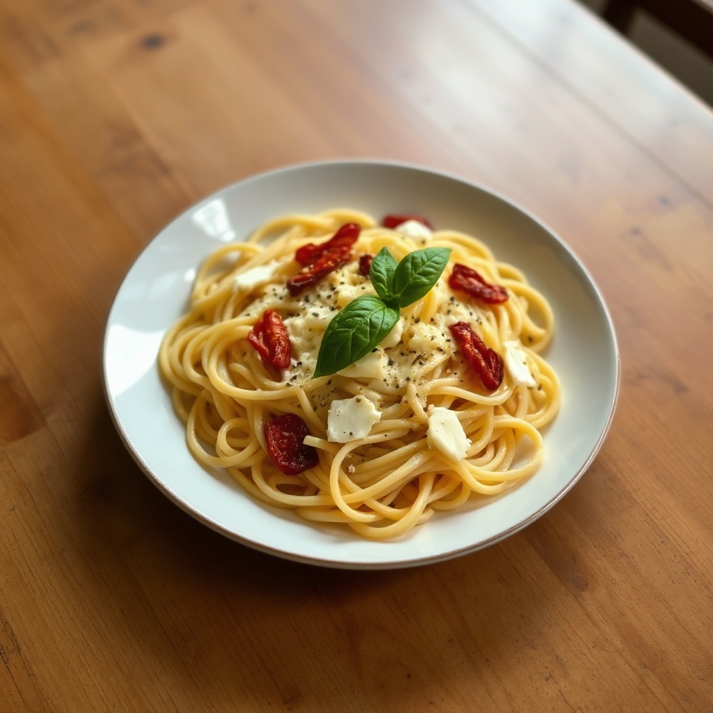 Pasta Cremosa con Brie e Pomodori Secchi