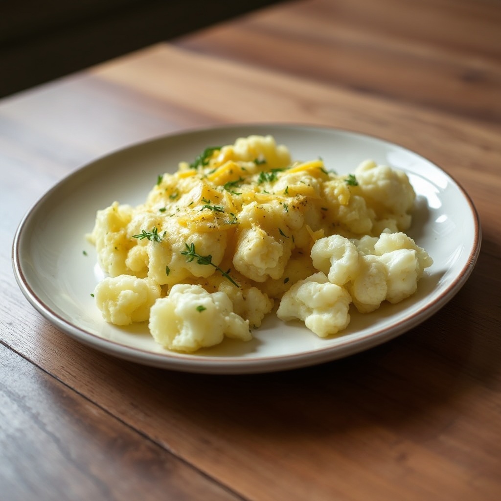Käse-Zitronen-Kräuter Blumenkohl Auflauf