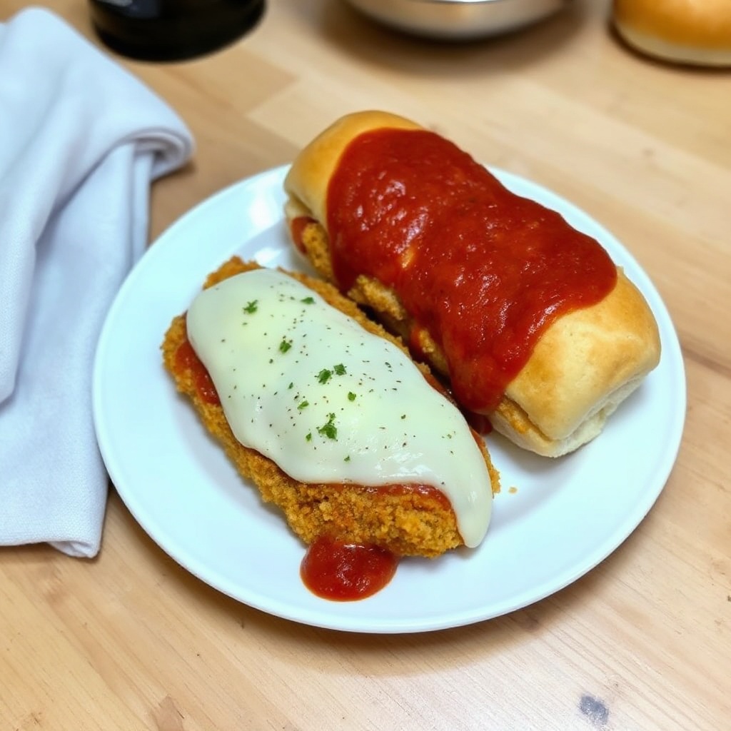Knusprige Hähnchen Parmesan Subs