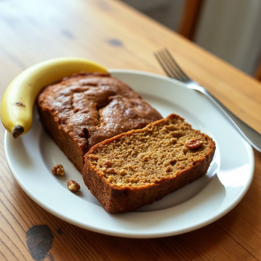 Gesunder Bananen-Nuss-Laib