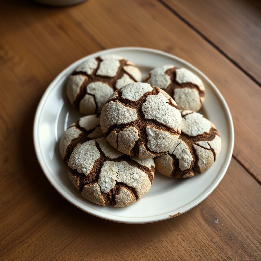 Biscotti Crinkle al Caffè e Cannella