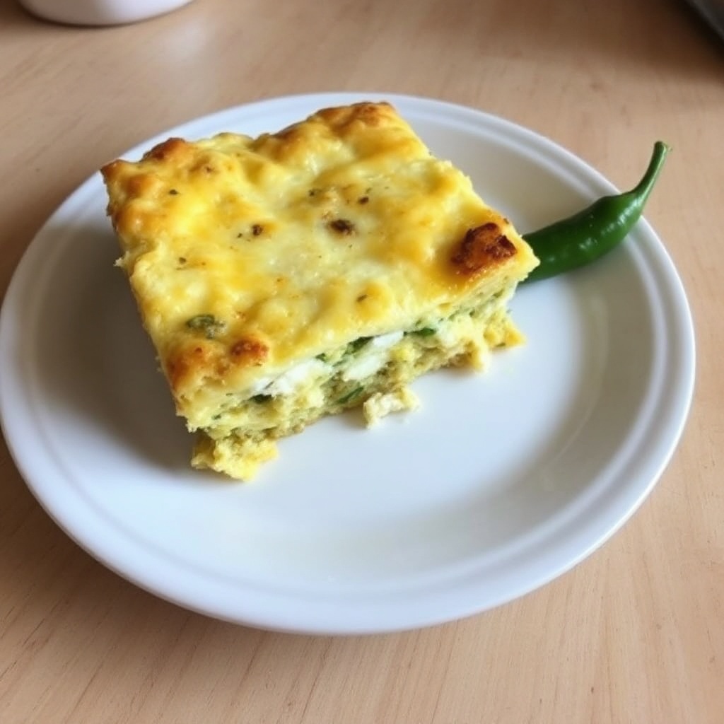 Käse-Grüne-Chili-Ei-Auflauf