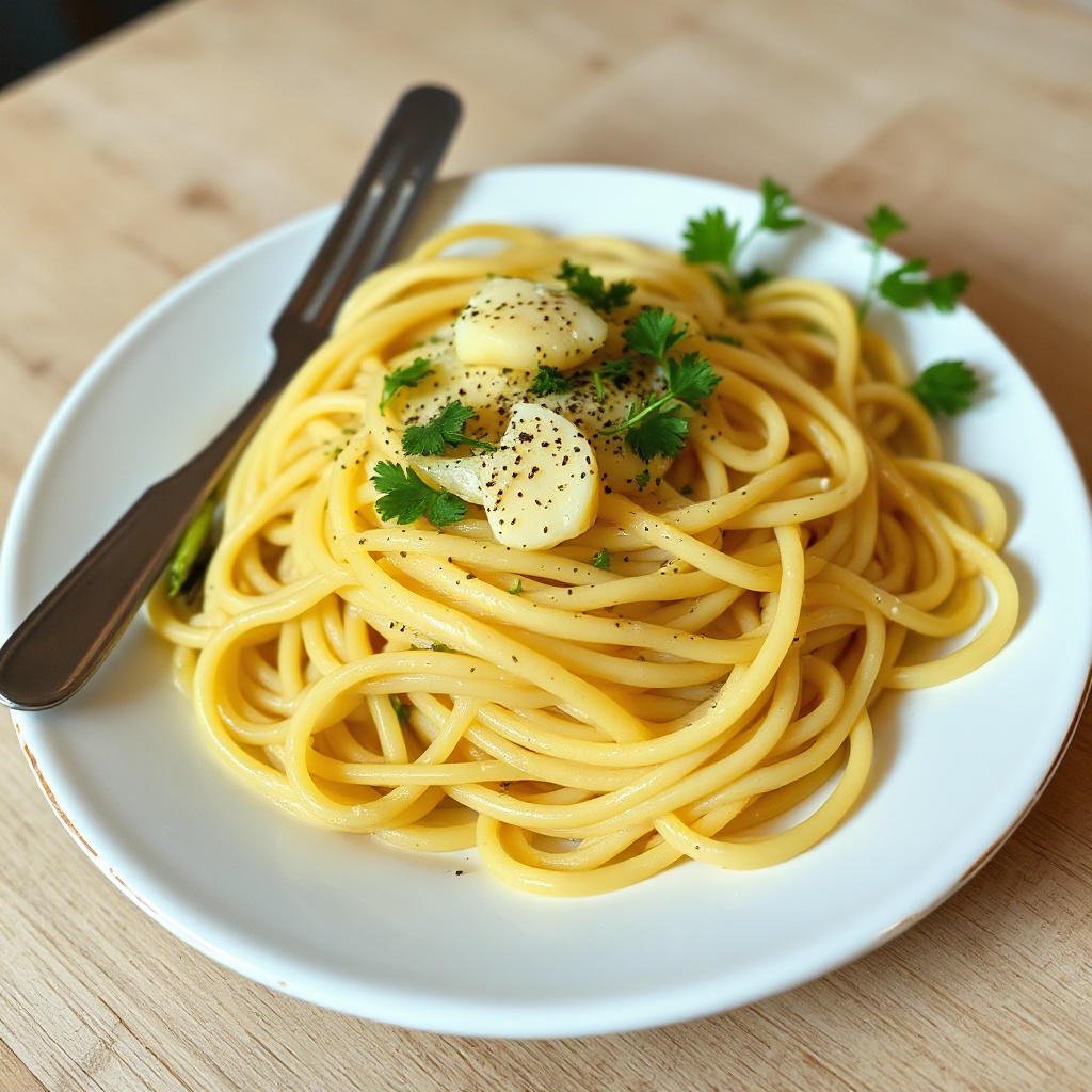 Goldene Butterkräuter-Nudeln