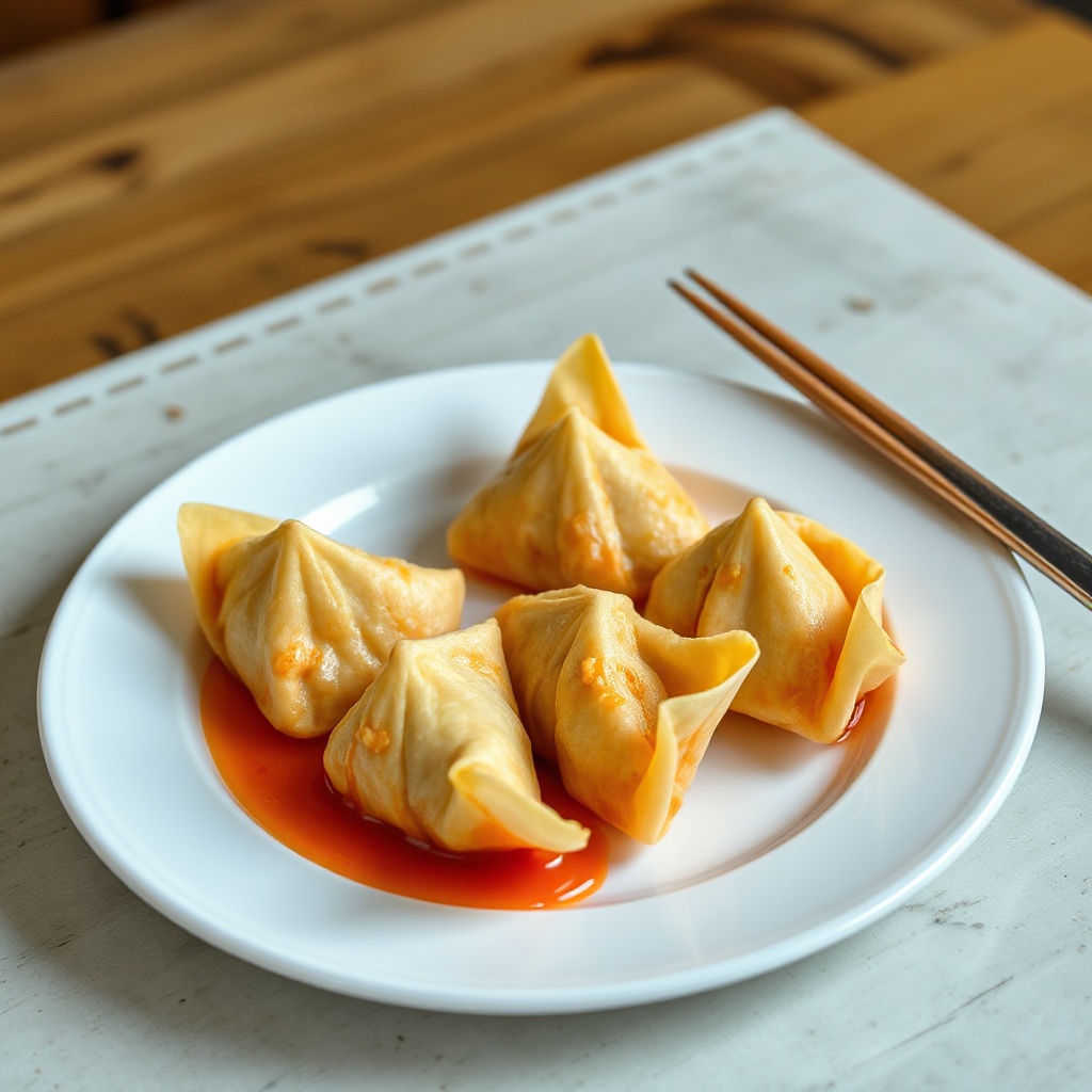 Buffalo Chicken Cream Cheese Wontons