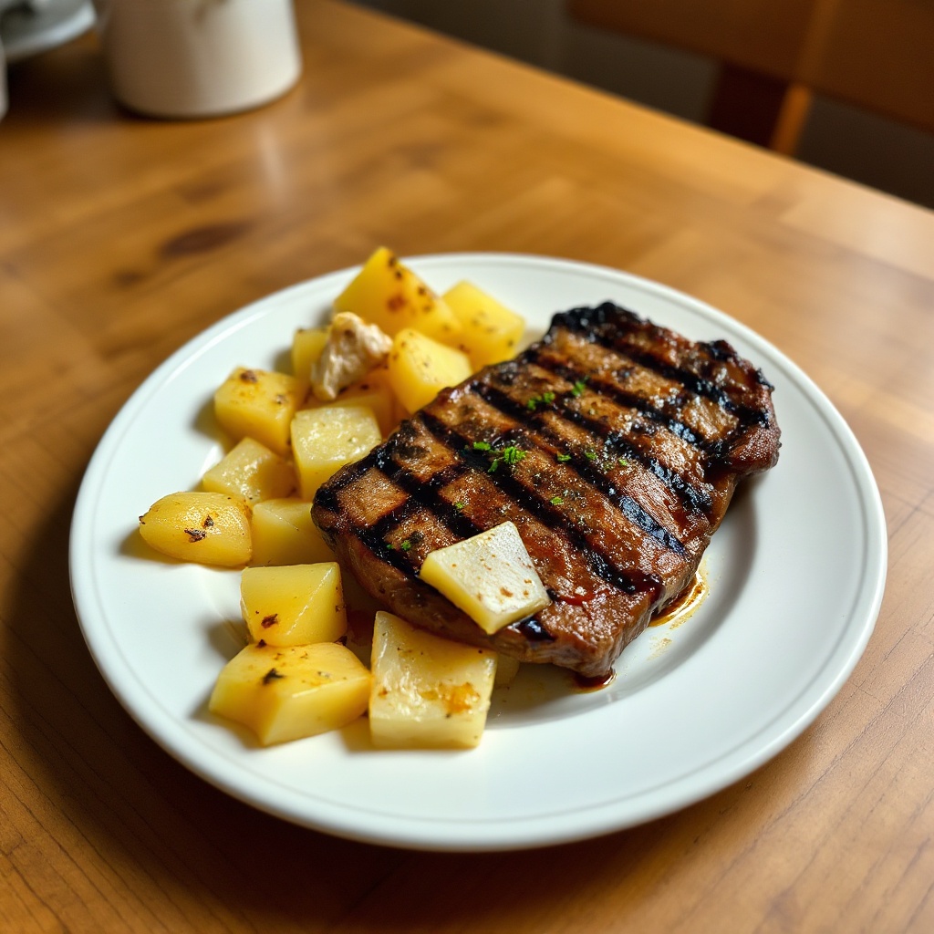 Gegrillte Ananas-Soja-Ribeye