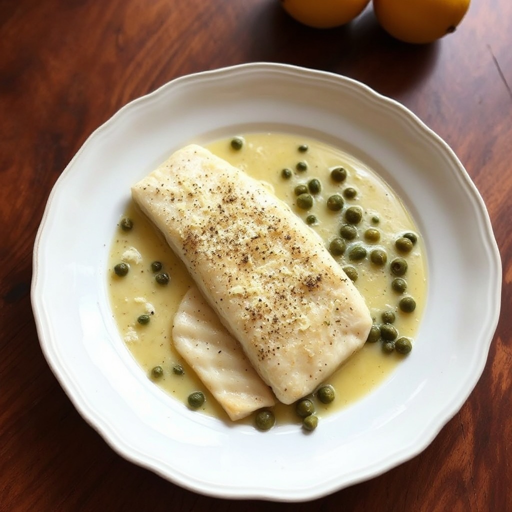 Pesce Saltato in Padella con Salsa di Burro al Limone e Capperi