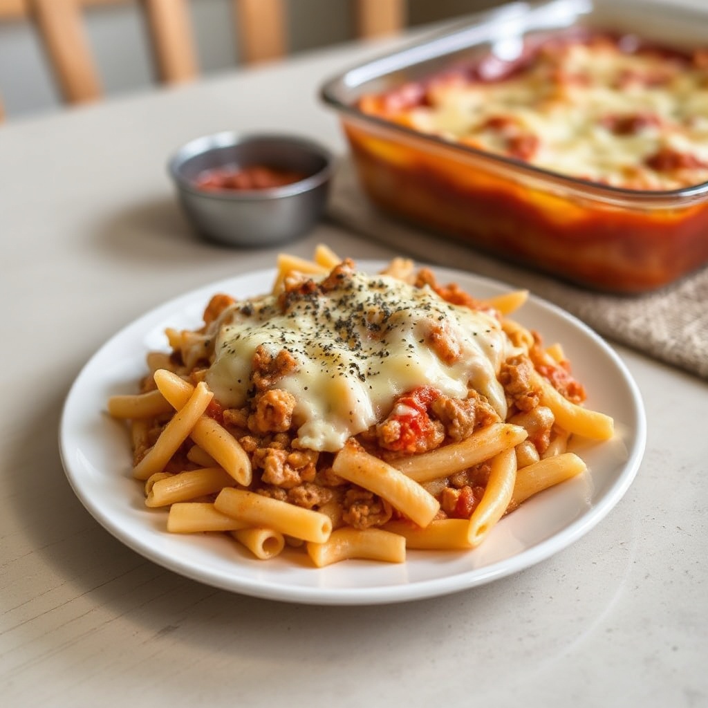 Überbackene Käsige Penne Freude