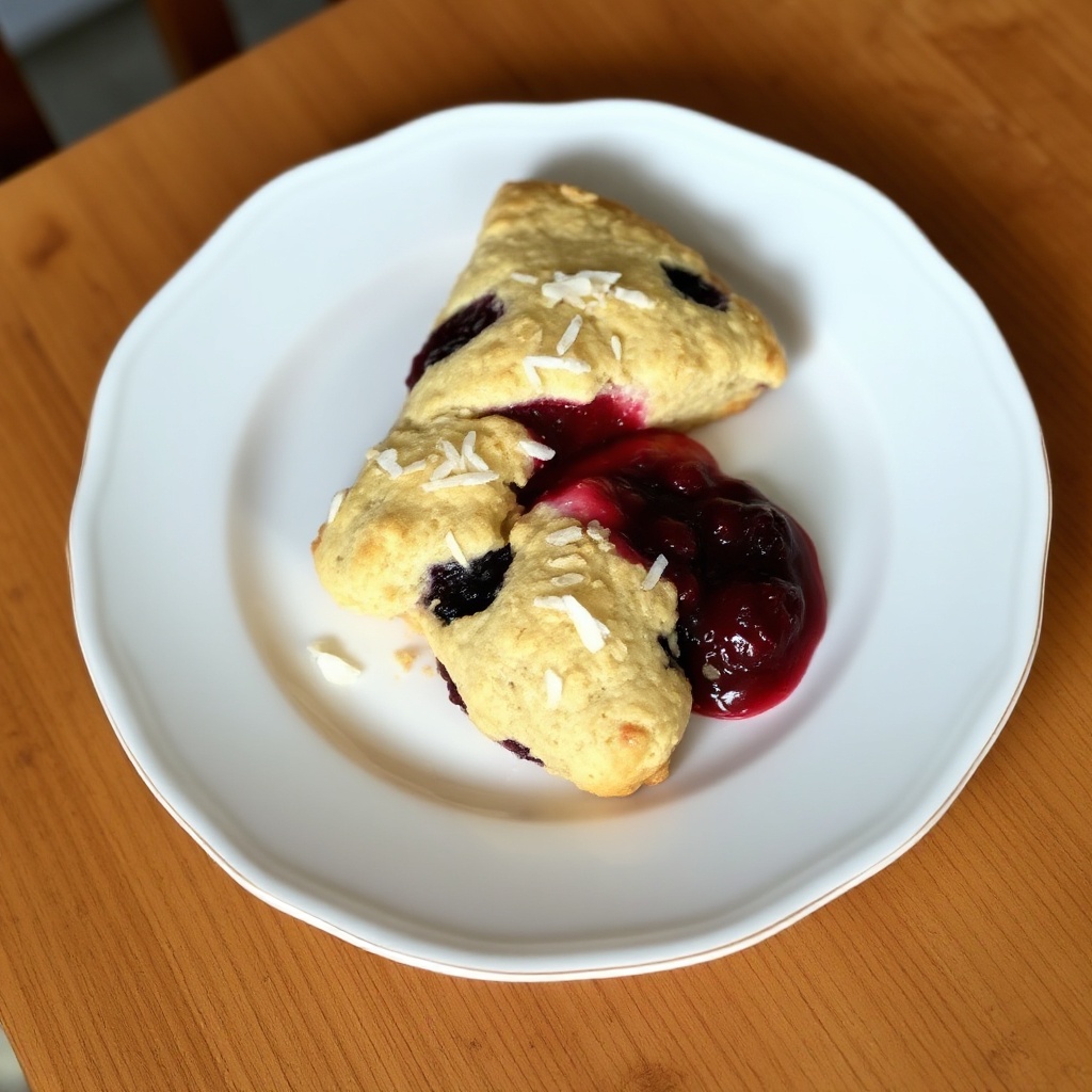 Scones Tropical al Cocco e Frutti di Bosco