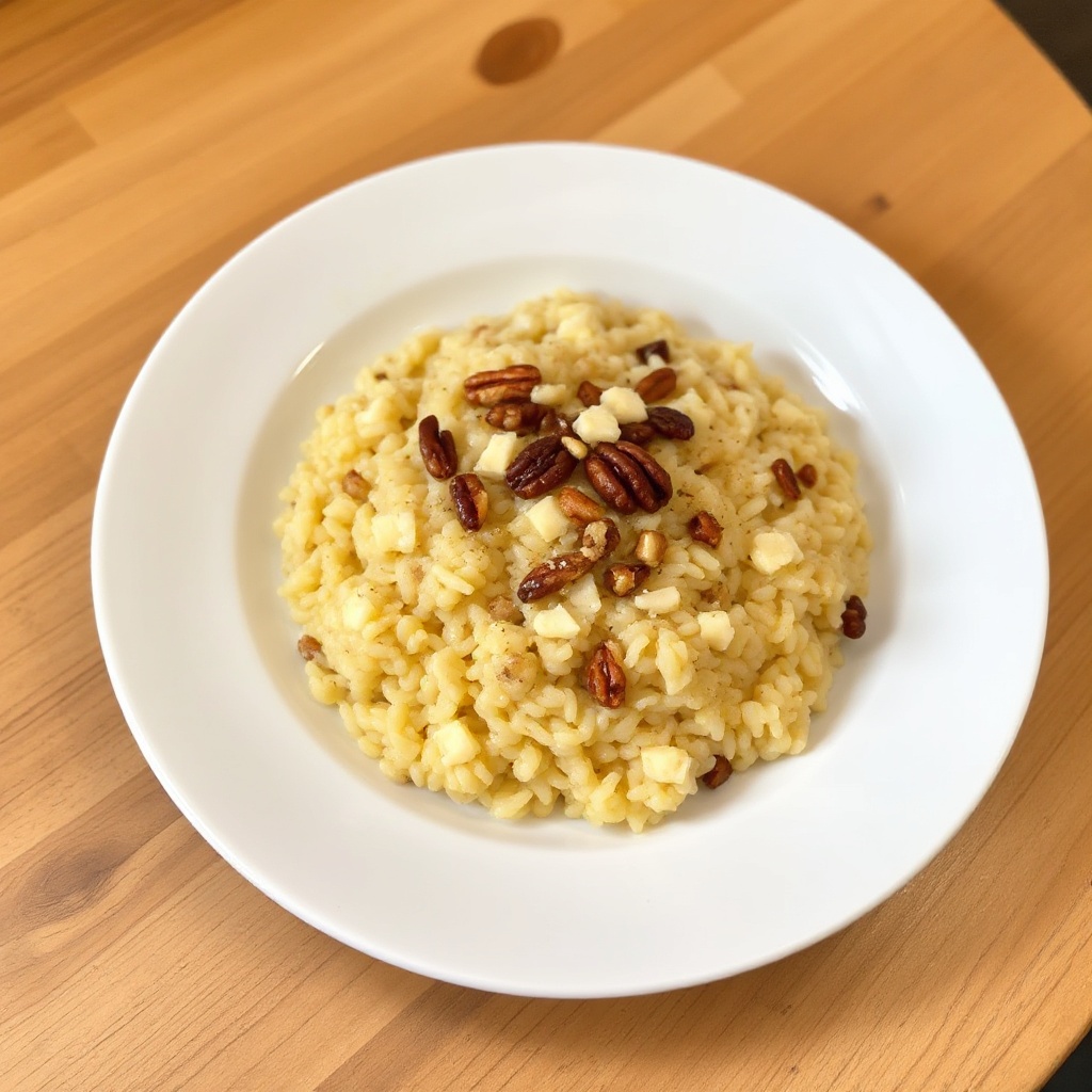 Herzhafter Nuss-Risotto mit Gouda und Asiago