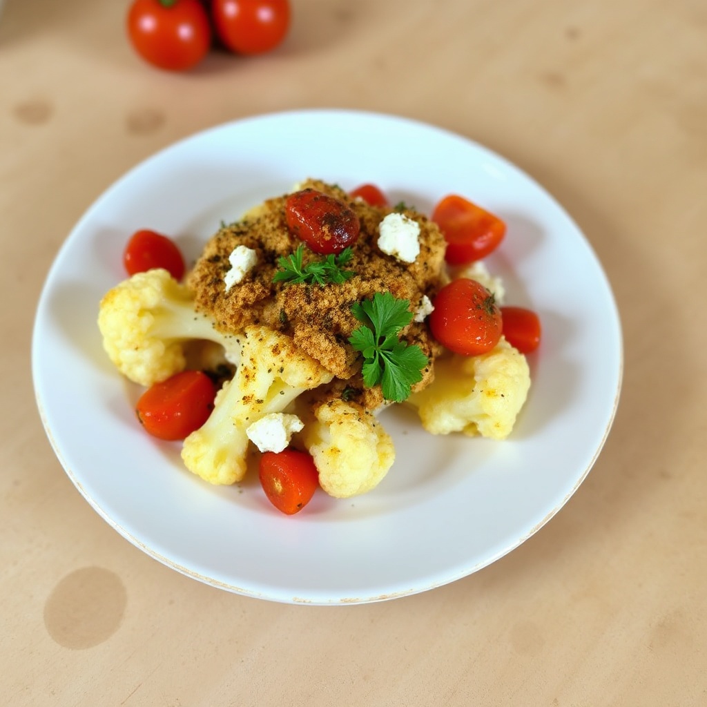 Cavolfiore Arrosto con Crosta di Pomodoro e Erbe