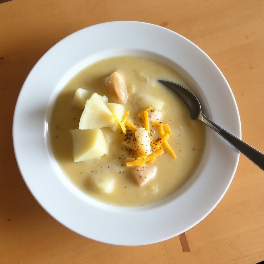 Zuppa di Patate e Formaggio Cremosa in Pentola Lenta