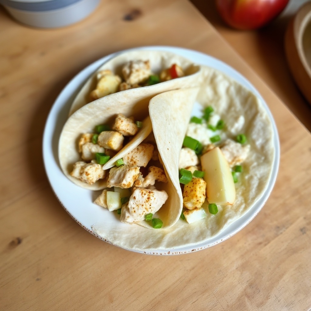 Wrap di Insalata di Pollo e Mela Salata