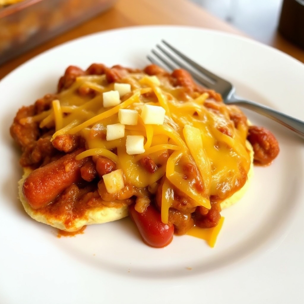 Käse-Chili-Hund-Auflauf
