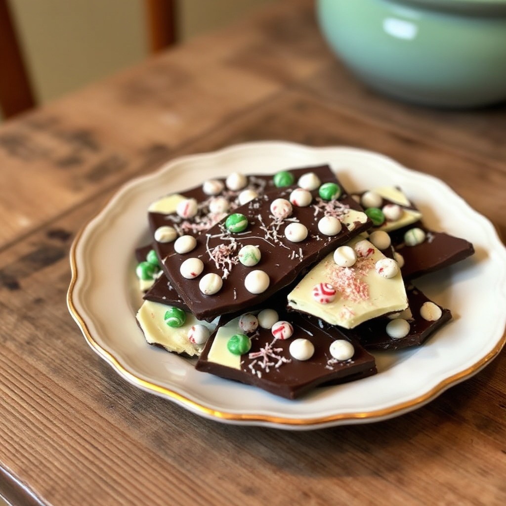 Festive Chocolate Mint Bark