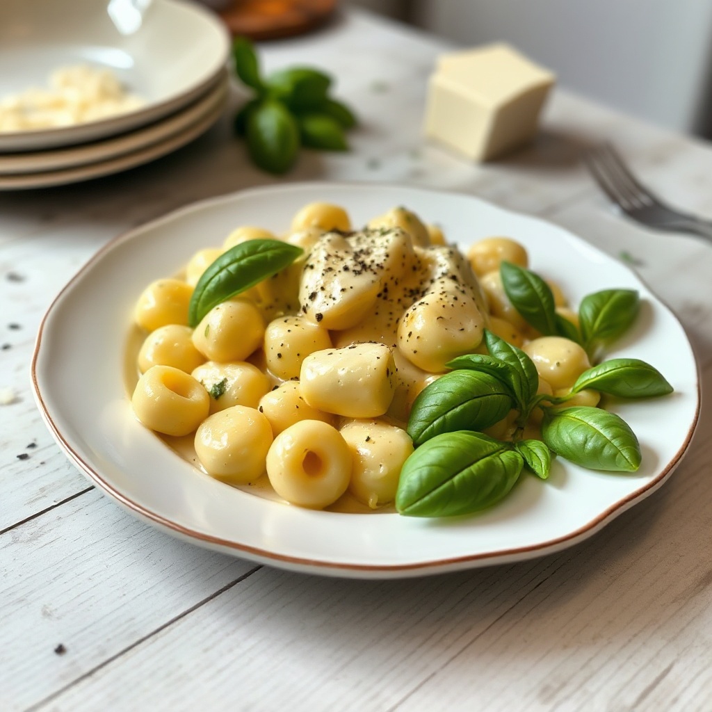 Cremige Basilikum-Gnocchi-Delikatesse