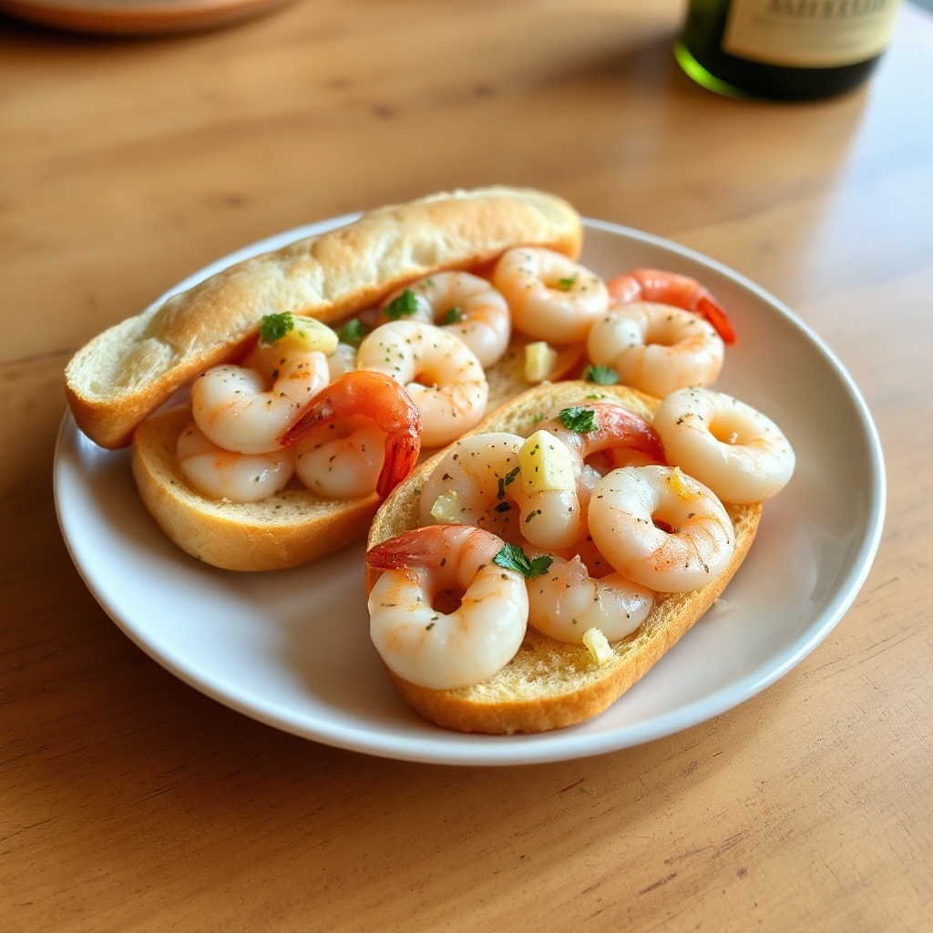 Garlic Butter Shrimp Sandwiches
