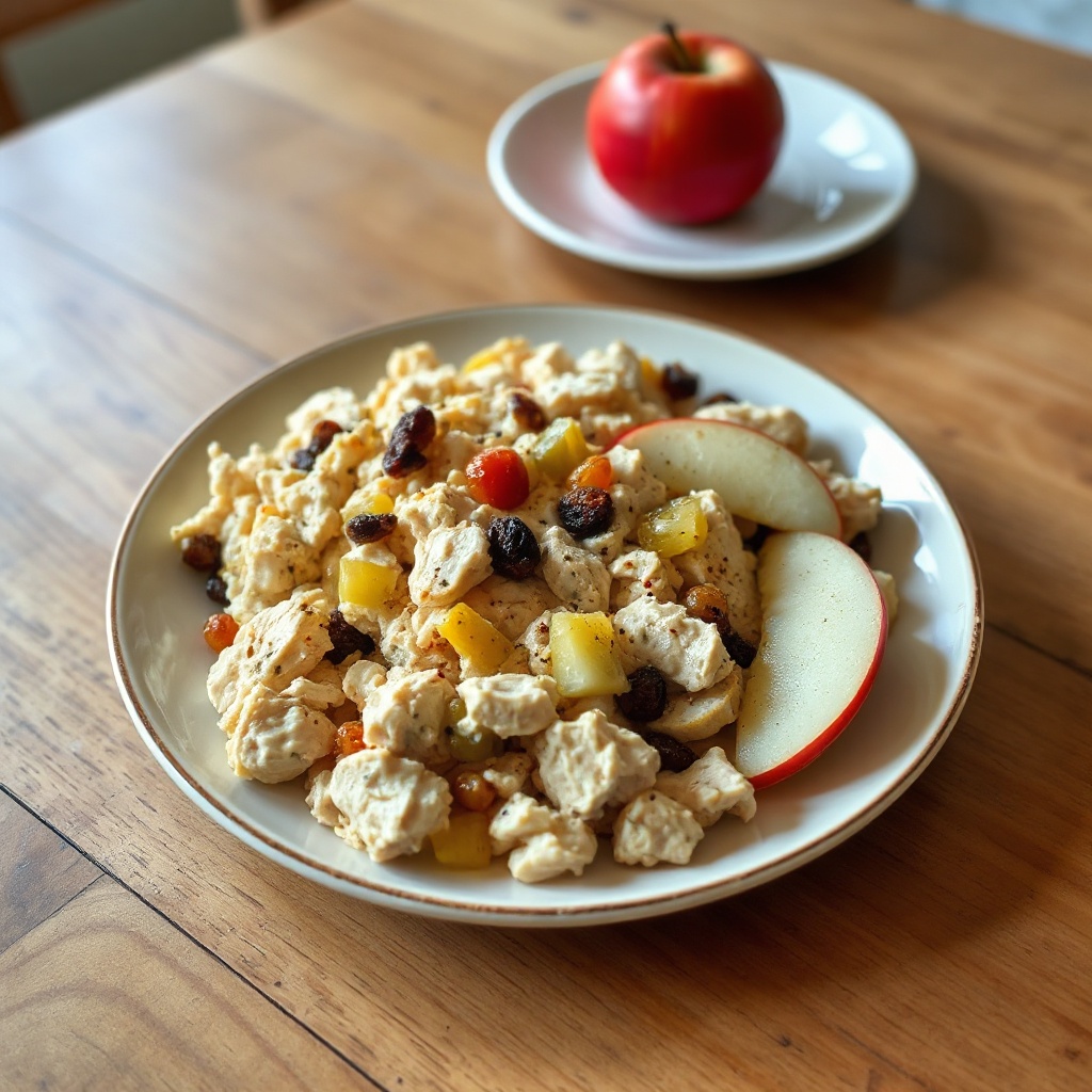 Insalata Salata di Pollo e Tonno con Mele e Uvetta