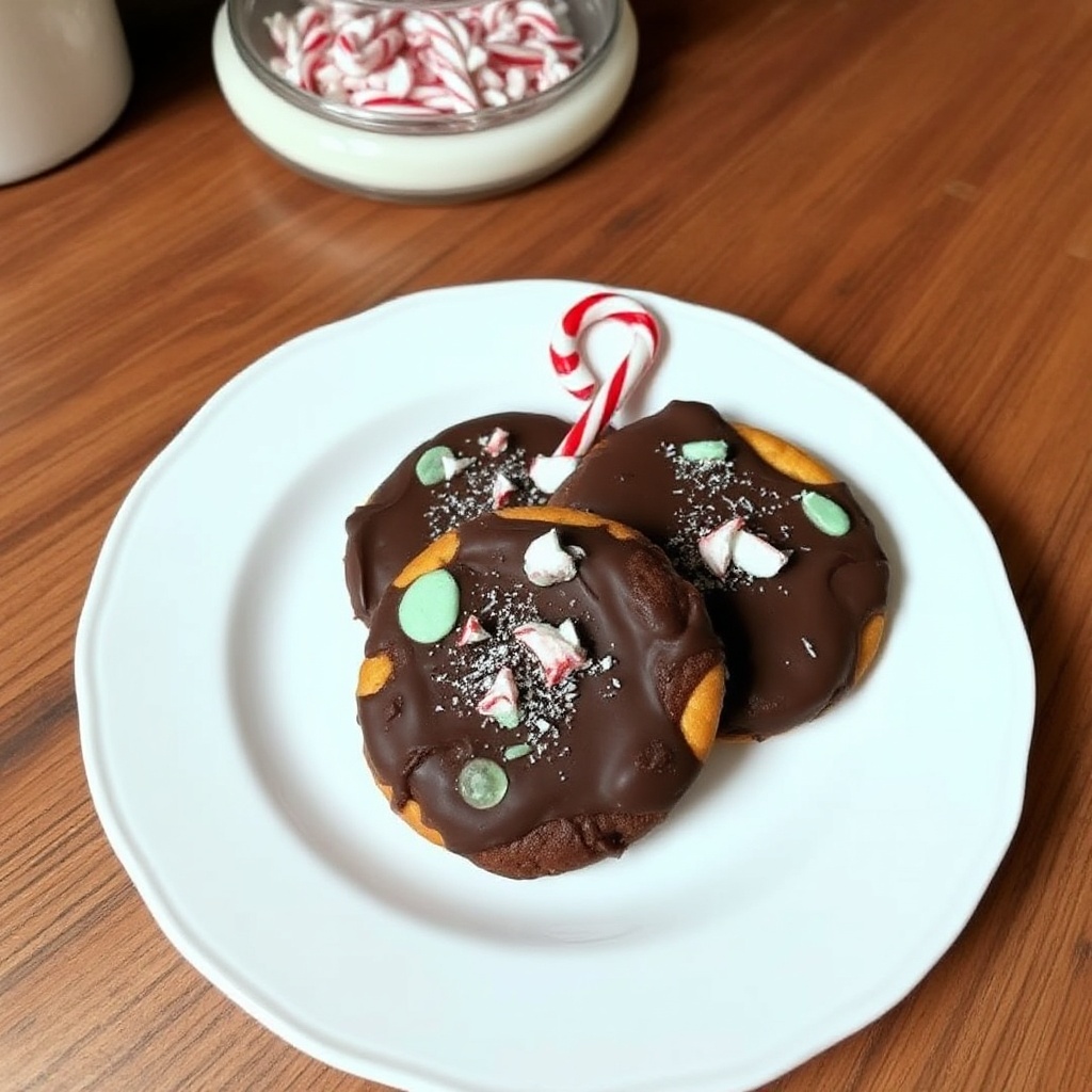 Chocolate Mint Ritz Cookies
