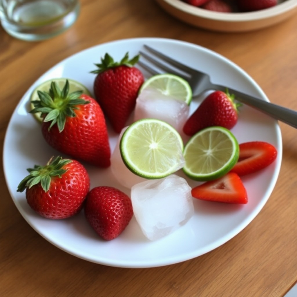 Frischer Erdbeer-Limetten-Daiquiri