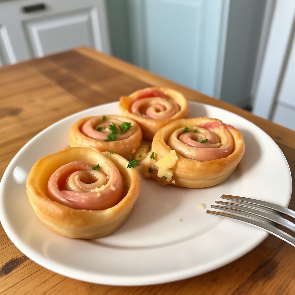 Savory Ham and Cheese Swirls