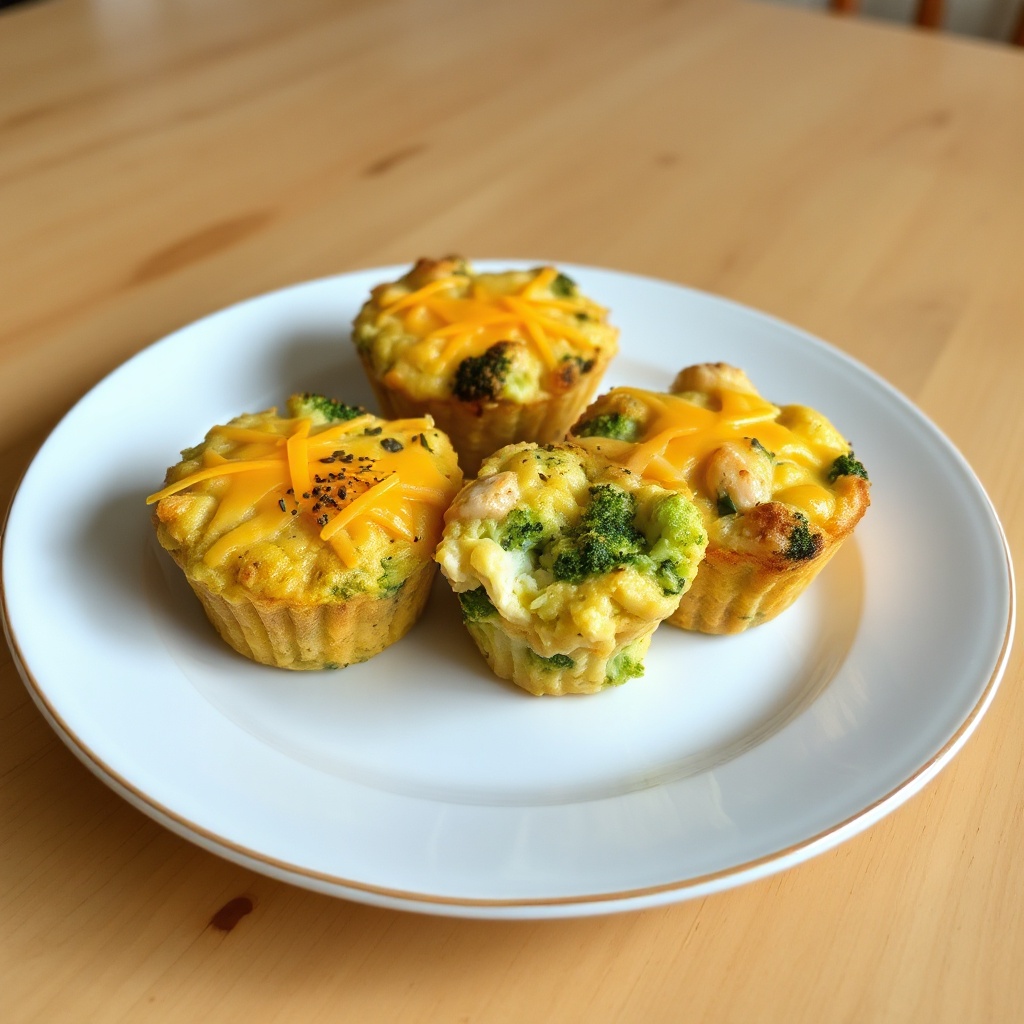 Muffin Salati di Pollo e Broccoli con Formaggio