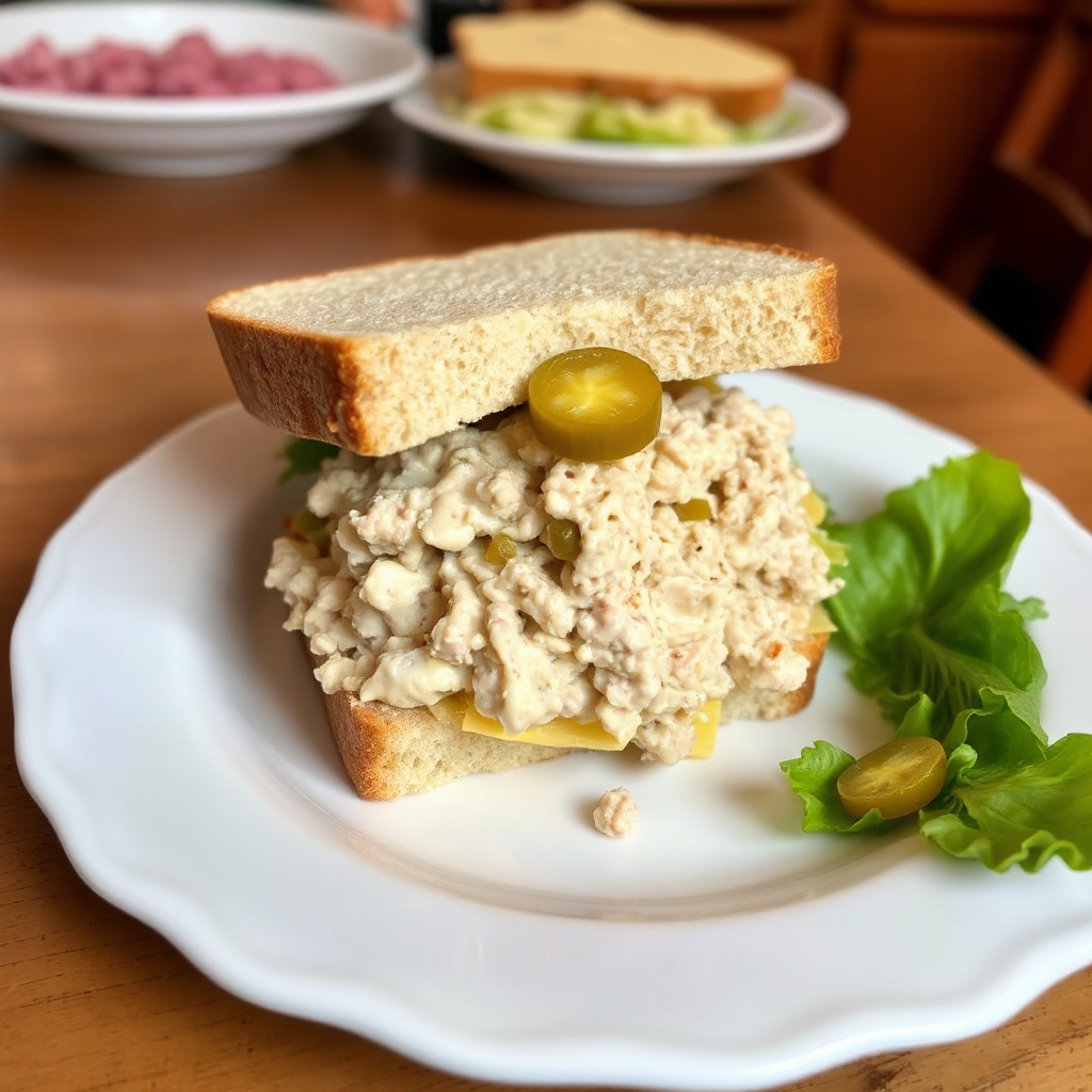 Creamy Tuna Salad Sandwich with a Crunchy Twist