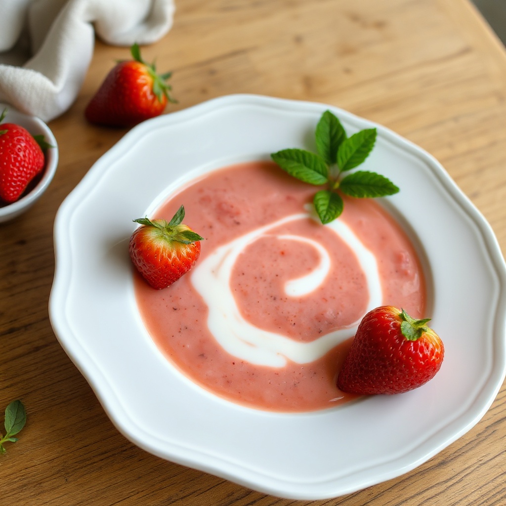 Creamy Strawberry Delight Soup