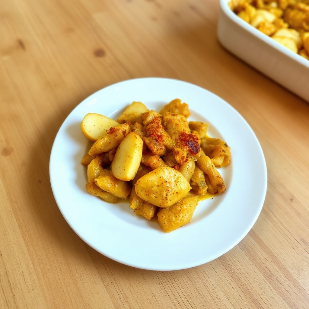 Herzhafter Curry-Hühnchen-Auflauf