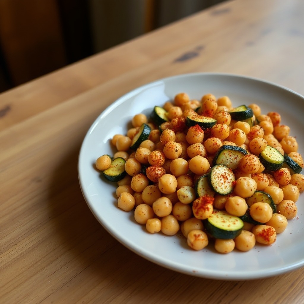 Insalata di Ceci Speziati e Zucchine