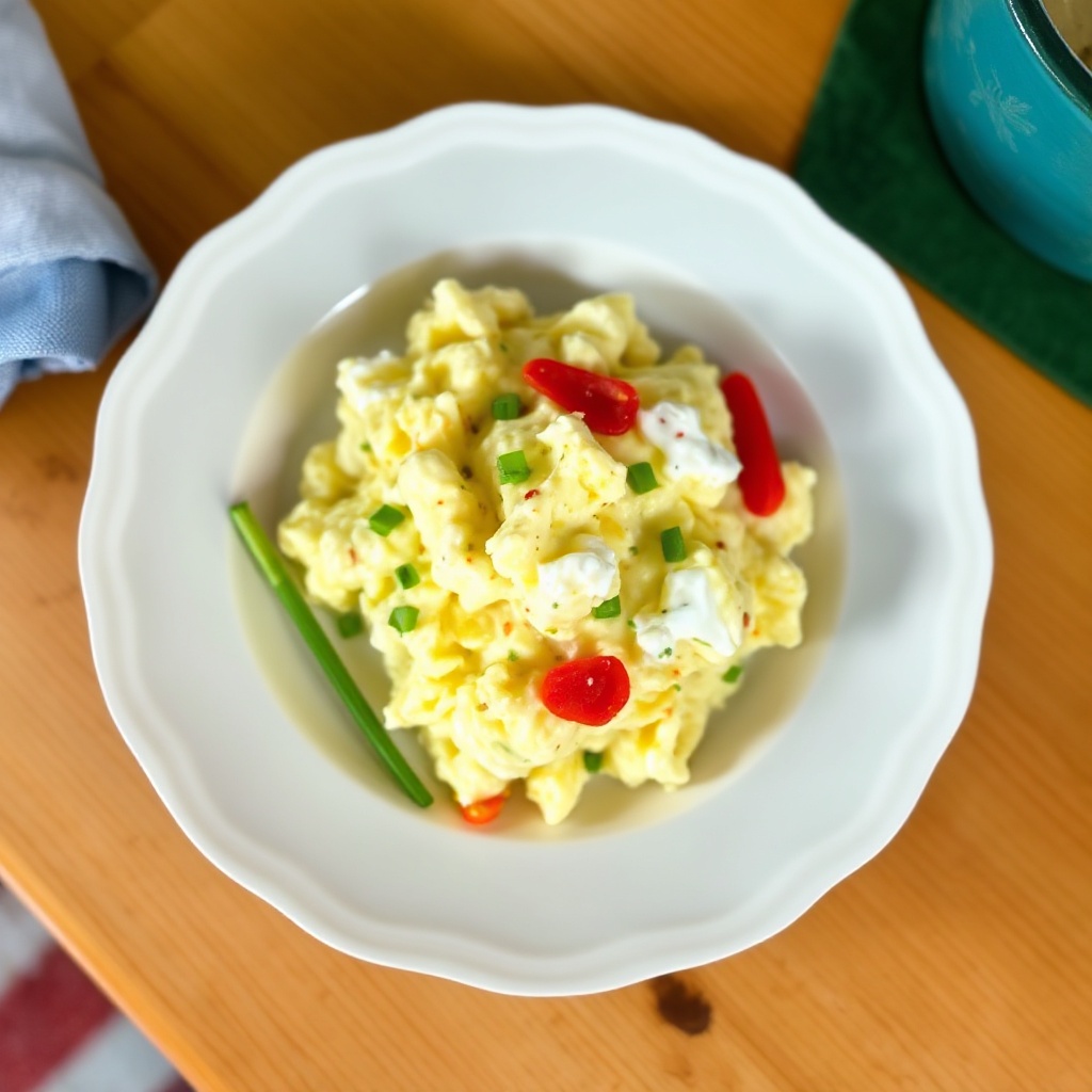 Cremiger Eiersalat mit einem würzigen Twist