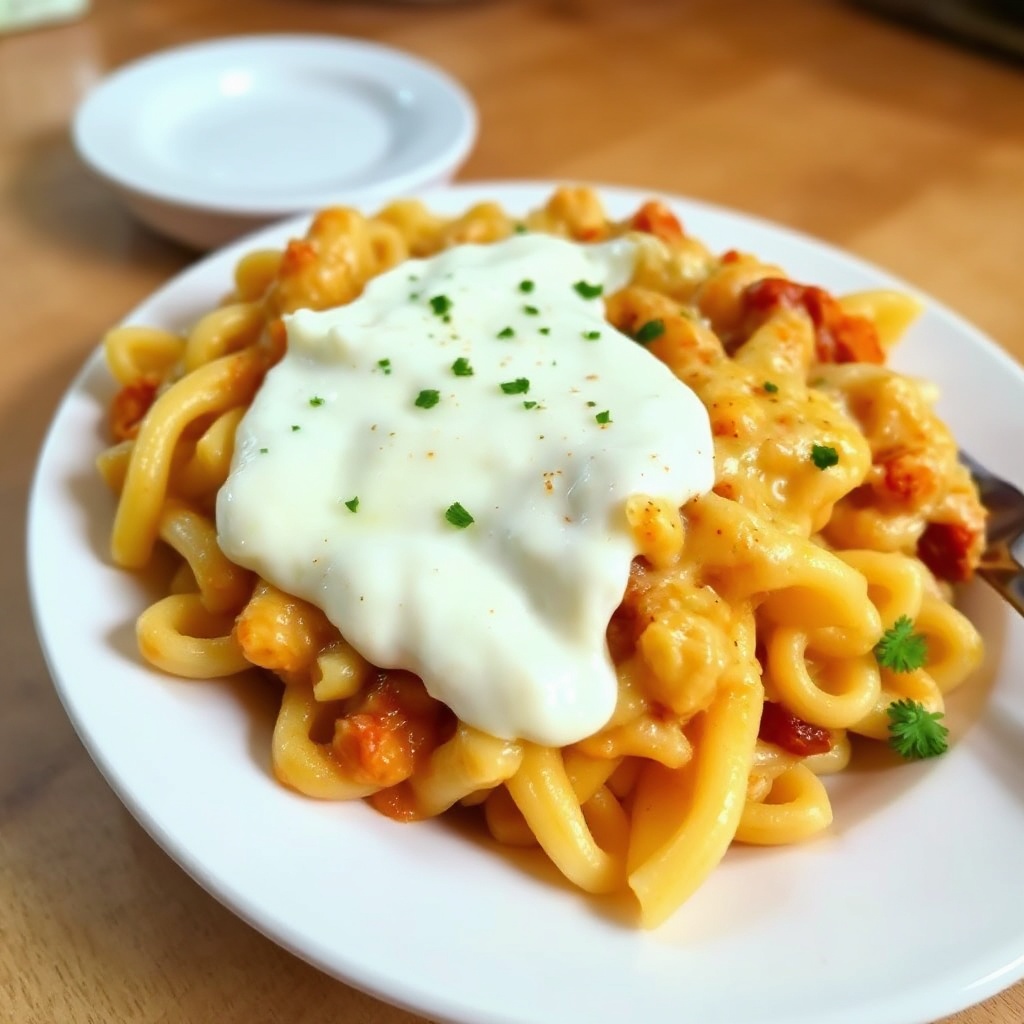 Cremige gebackene Pasta Delikatesse