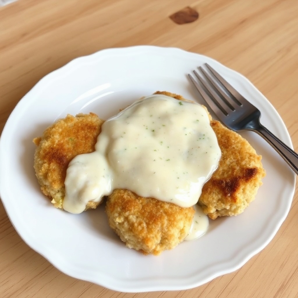 Crocchette di Pollo Salate con Salsa Cremosa