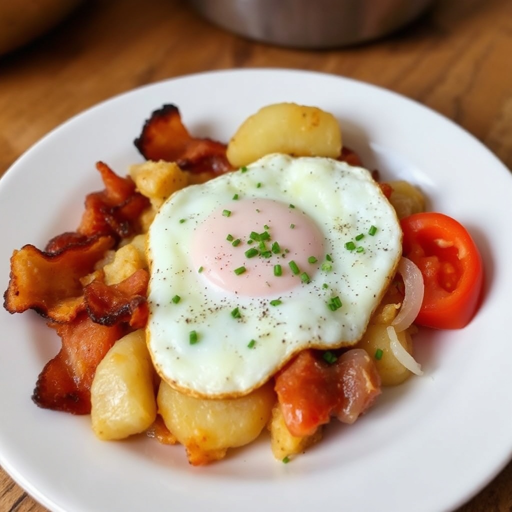 Ländliches Frühstücks-Pfanne