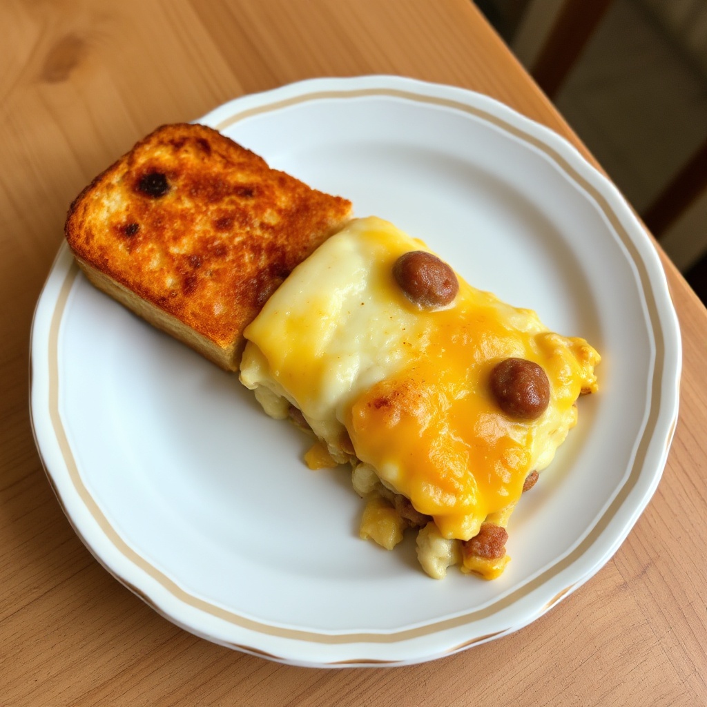 Sformato Salato di Formaggio e Uova per la Colazione