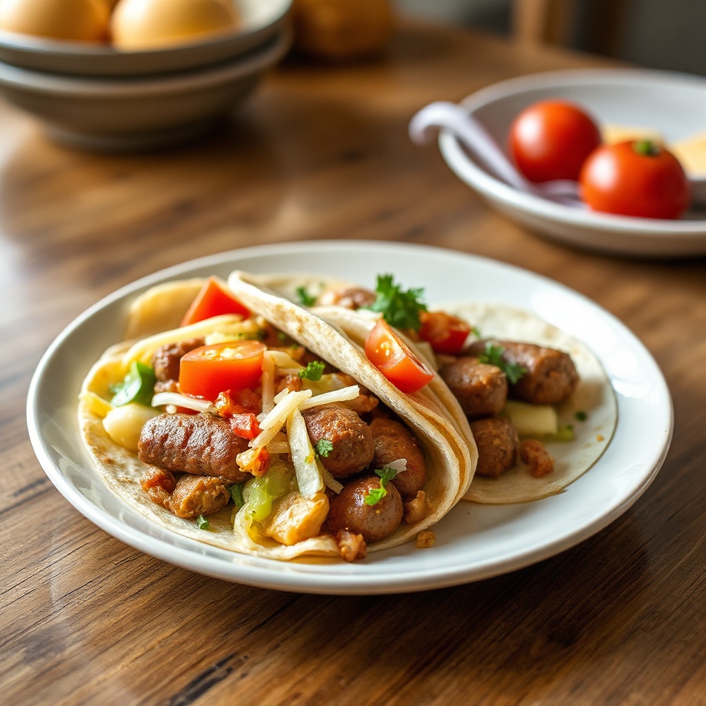 Savory Artichoke and Sausage Wraps