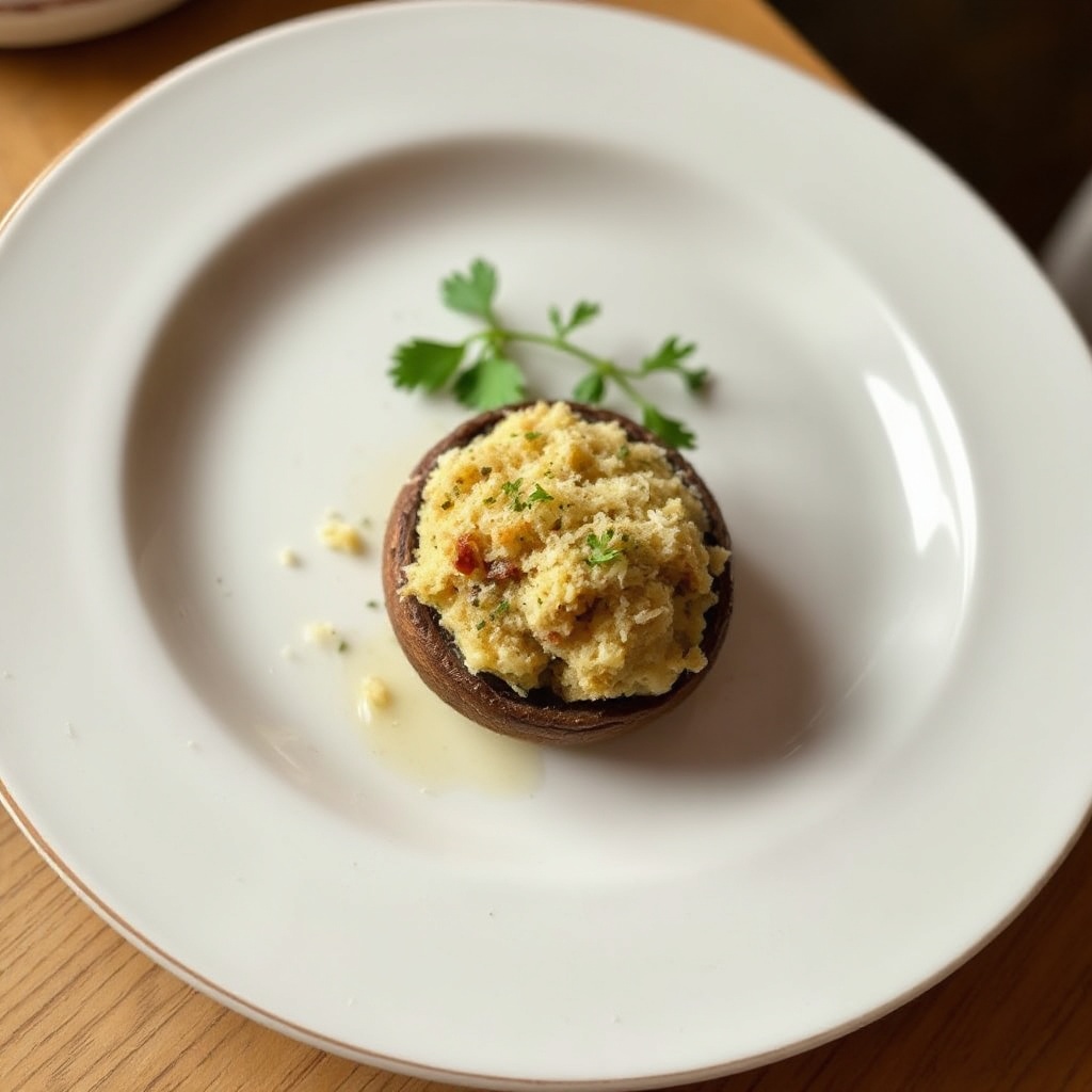 Herzhafte gefüllte Champignons mit Parmesan und Kräutern