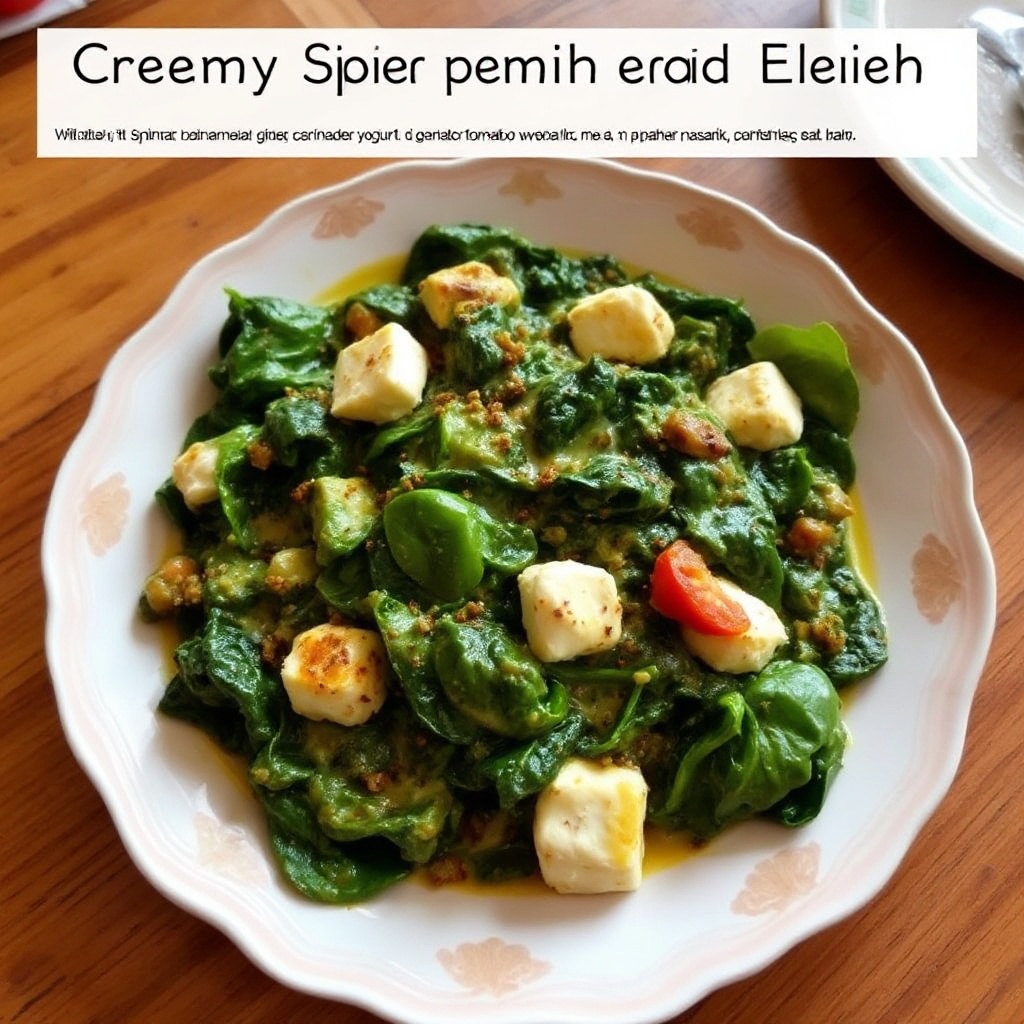 Delizia Cremosa di Spinaci e Paneer