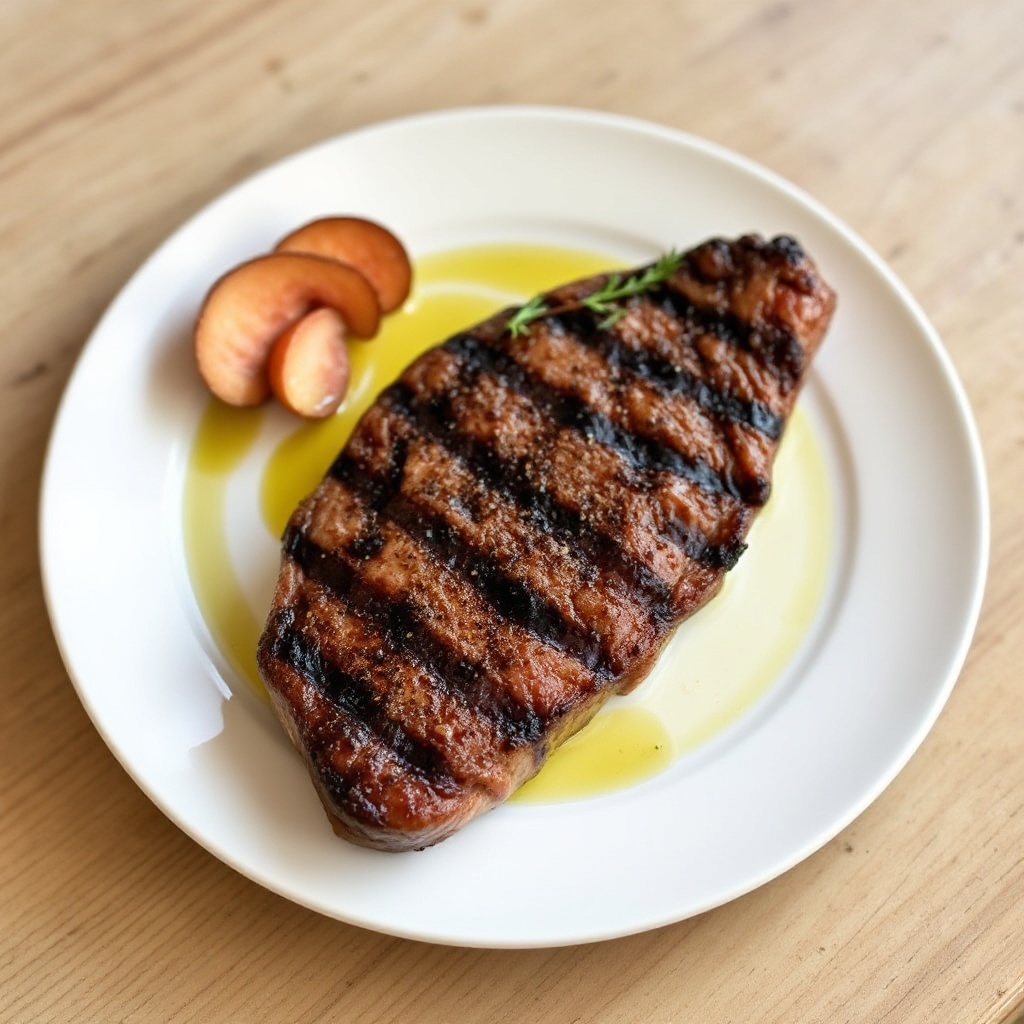 Perfectly Grilled Steak with Crosshatch Marks