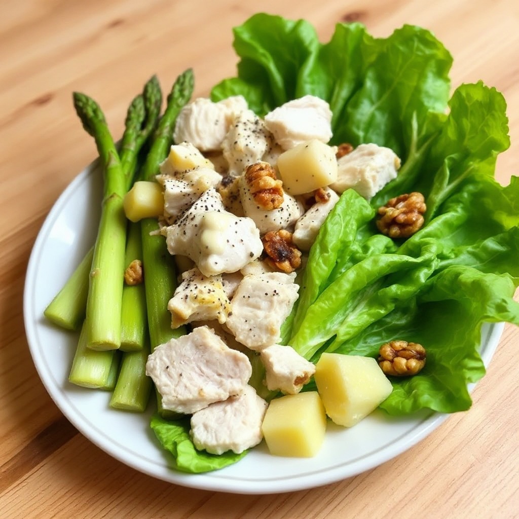 Würziger Frühlings-Hühnchensalat mit Spargel