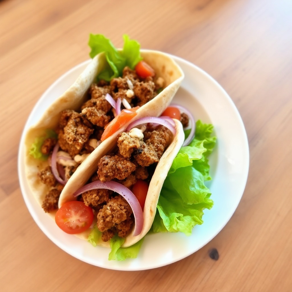 Vegane Seitan Shawarma Wraps
