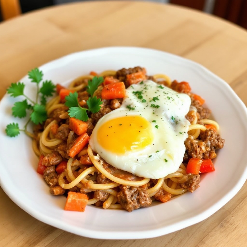 Überbackene Rindfleisch- und Gemüse-Pasta-Delikatesse