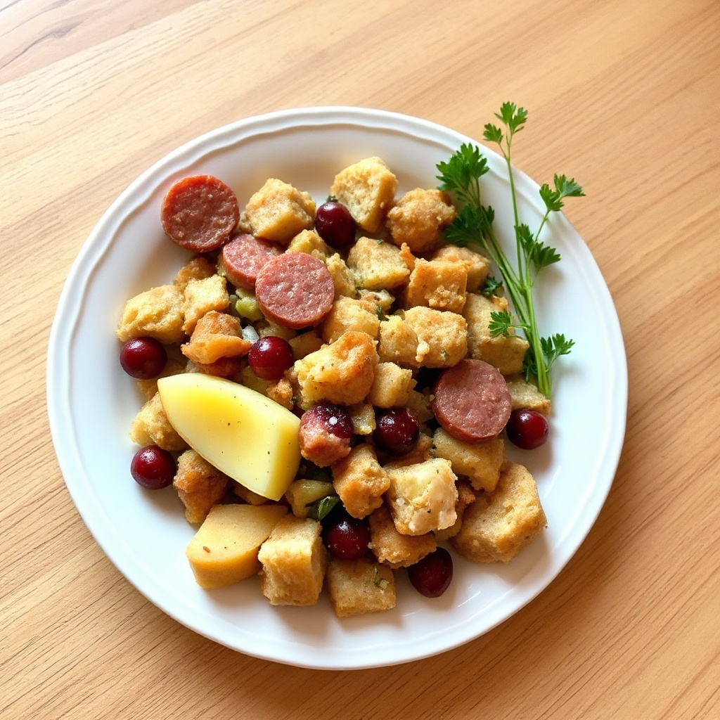 Ripieno Salato di Cranberry e Mela con Salsiccia