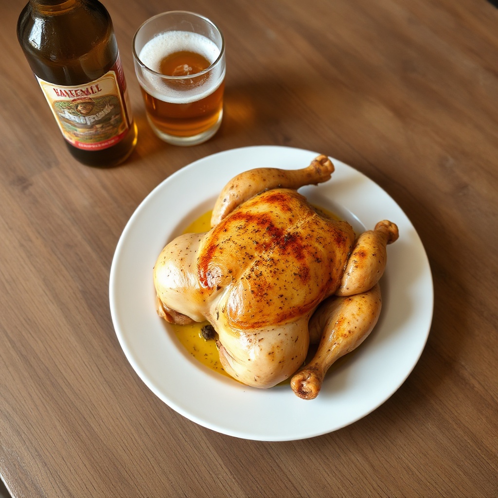 Bier-infundiertes Brathähnchen