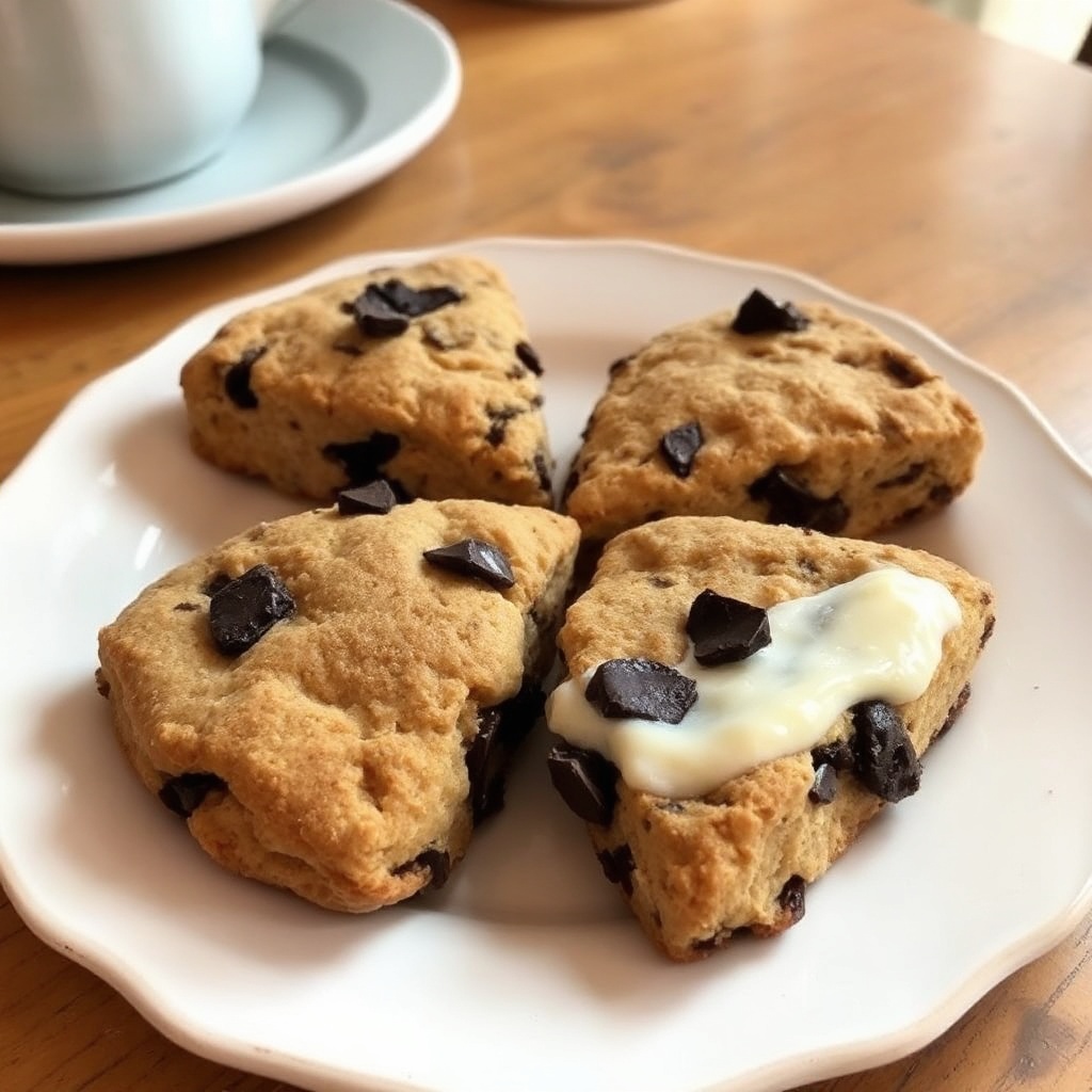 Schokoladenstückchen-Scones mit einem Twist